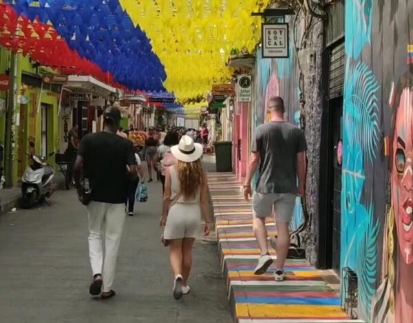 Ruas do Getsemaní em Cartagena das Índias (Colômbia)